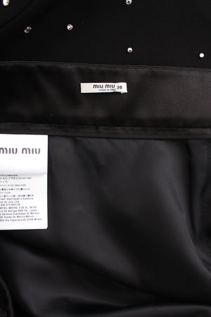 Miu Miu Crystal-Embellished Crepe Mini Skirt