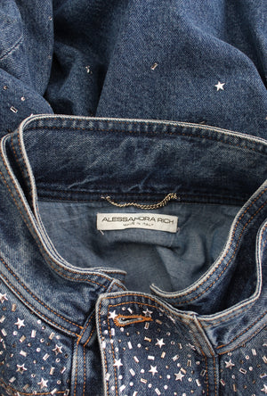 Alessandra Rich Embellished Denim Jacket