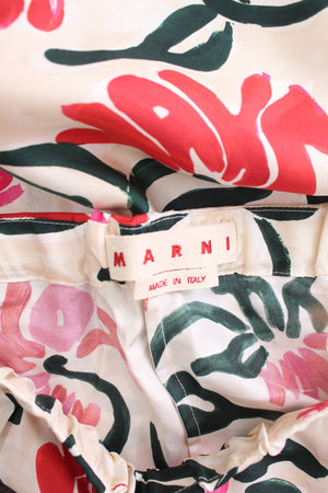 Marni Silk Twill Printed Trousers