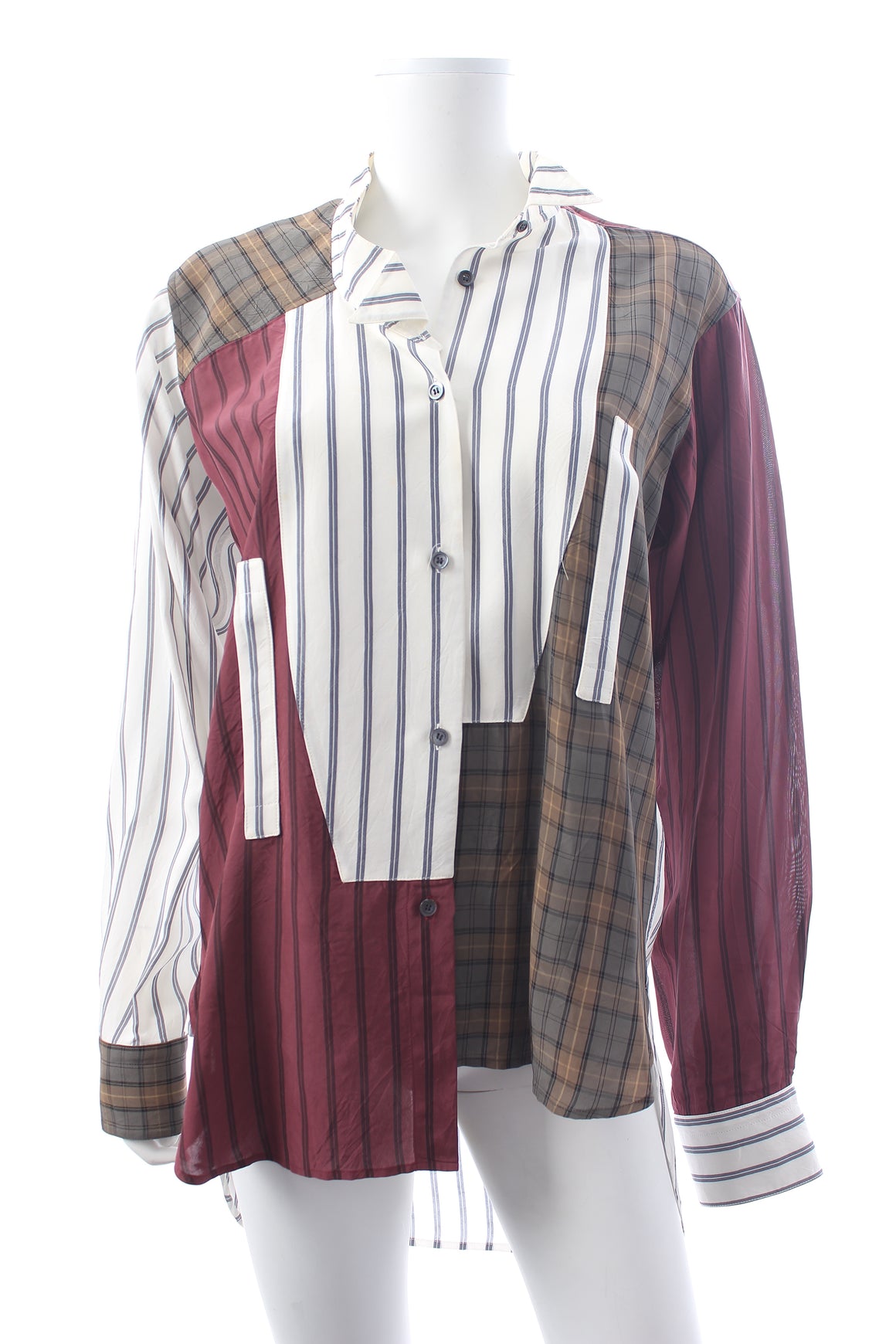 Loewe Striped and Checked Patchwork Shirt