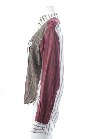 Loewe Striped and Checked Patchwork Shirt