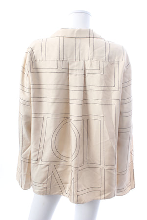 Toteme Monogram Embroidered Silk Shirt