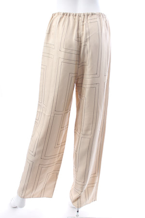 Toteme Monogram Embroidered Silk Trousers