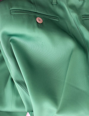 Gucci Duchesse Satin Turn-Up Tailored Trousers