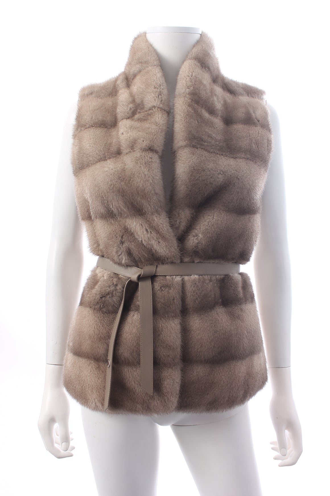 Loro Piana Mink Fur, Leather and Cashmere Reversible Gilet
