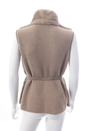 Loro Piana Mink Fur, Leather and Cashmere Reversible Gilet