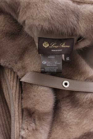 Loro Piana Mink Fur, Leather and Cashmere Reversible Gilet