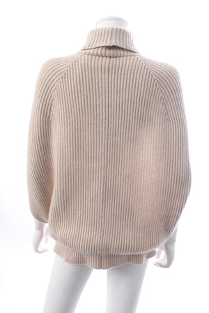 Brunello Cucinelli Ribbed Cashmere Cape Sweater
