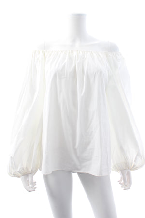 Alaïa Off-the-shoulder Cotton Poplin Blouse