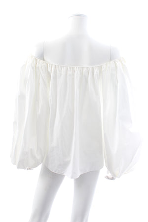 Alaïa Off-the-shoulder Cotton Poplin Blouse