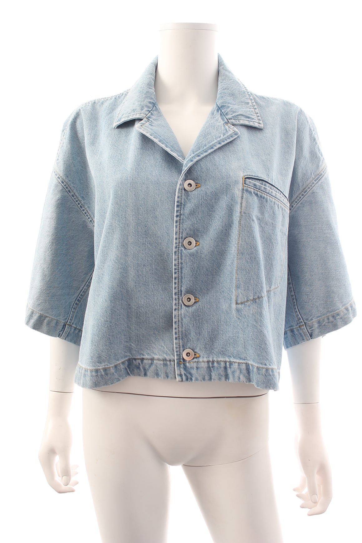 Bottega Veneta Cropped Denim Shirt