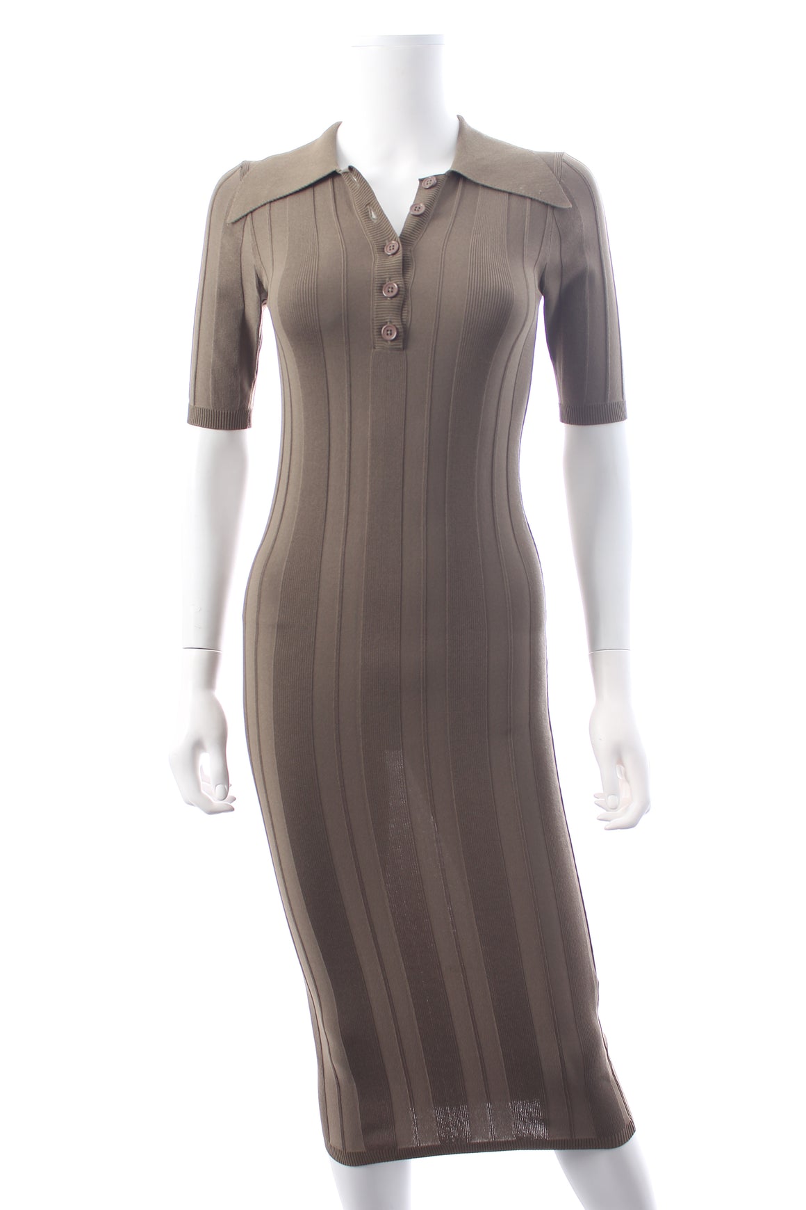 REMAIN Birger Christensen Evial Ribbed Knit Midi Dress