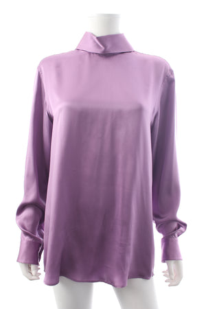 Dries Van Noten Silk High-Neck Blouse