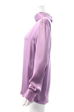 Dries Van Noten Silk High-Neck Blouse