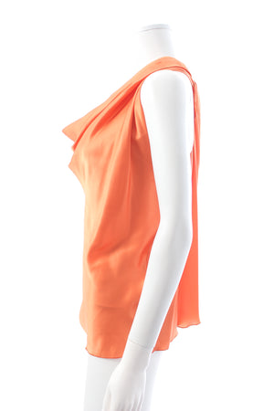 Lanvin Draped Halter Neck Silk Top