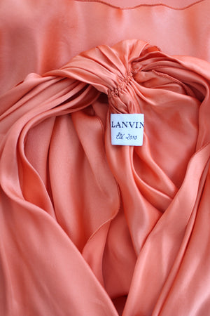 Lanvin Draped Halter Neck Silk Top