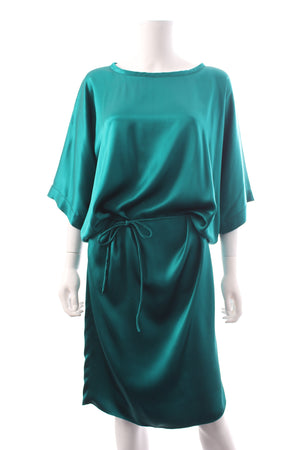 Lanvin Silk Satin Short Sleeved Dress
