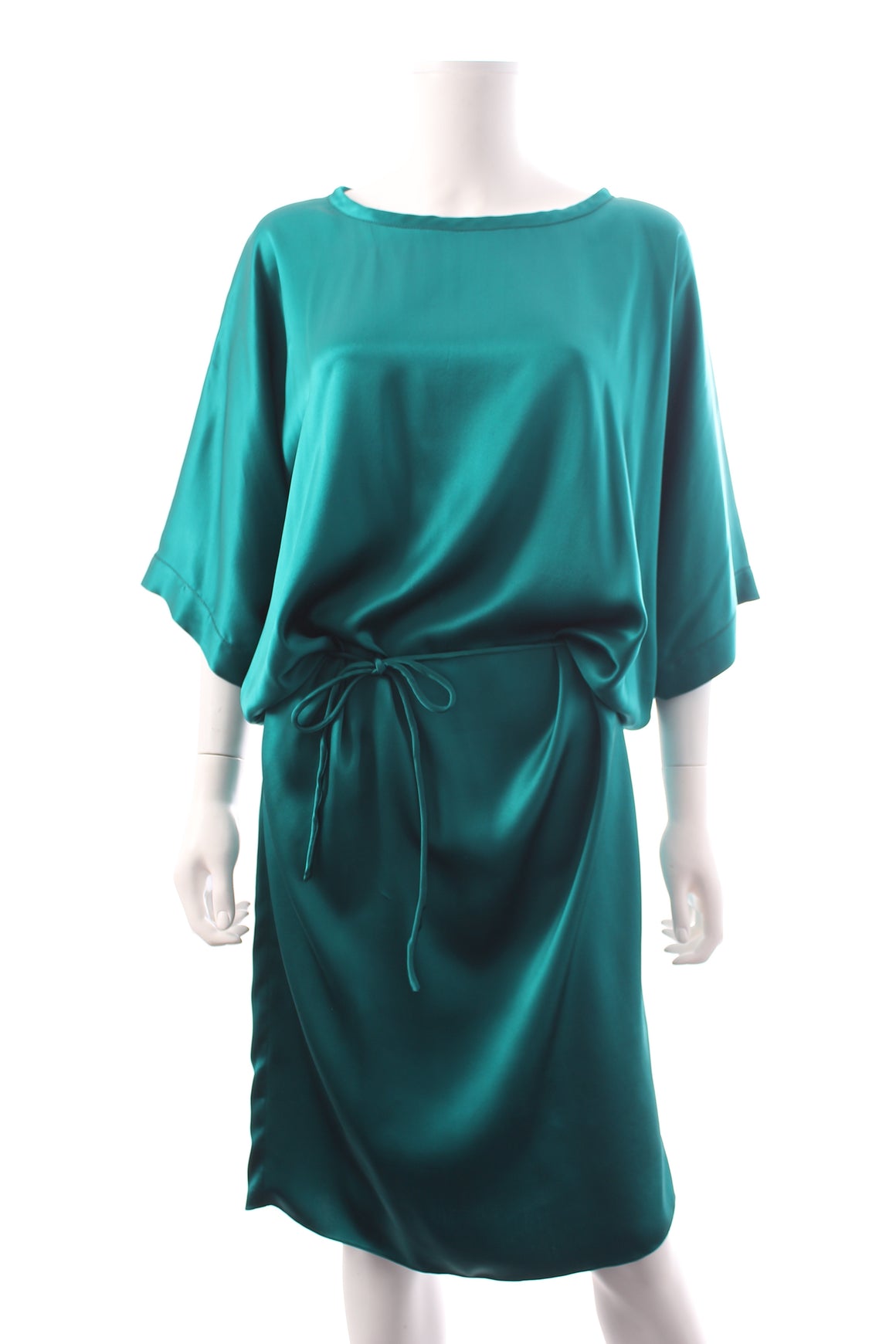 Lanvin Silk Satin Short Sleeved Dress