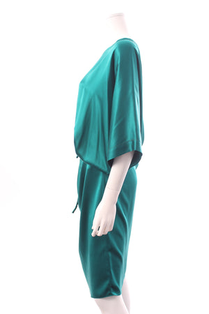 Lanvin Silk Satin Short Sleeved Dress