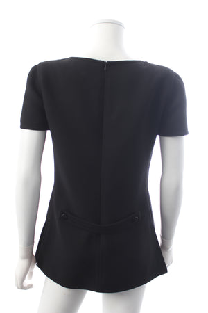 Courrèges Short Sleeved Wool Top