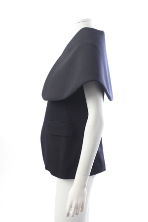 Comme des Garçons Oversized Collar Short Sleeved Wool Jacket