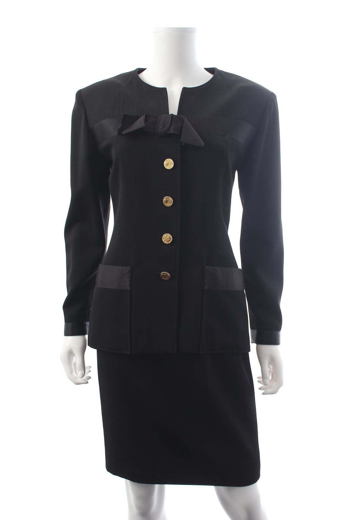 Vintage Chanel Boutique Wool Jacket and Skirt Suit