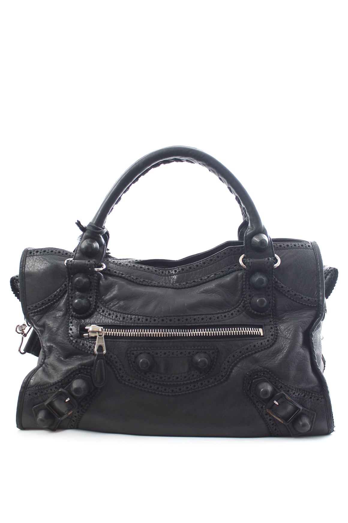 Balenciaga City Giant Brogues Leather Bag