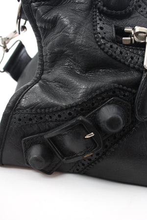 Balenciaga City Giant Brogues Leather Bag