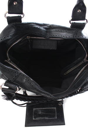 Balenciaga City Giant Brogues Leather Bag