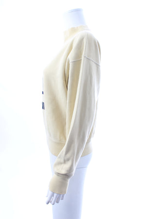 Isabel Marant Etoile Moby Flocked-Logo Cotton-Blend Sweatshirt