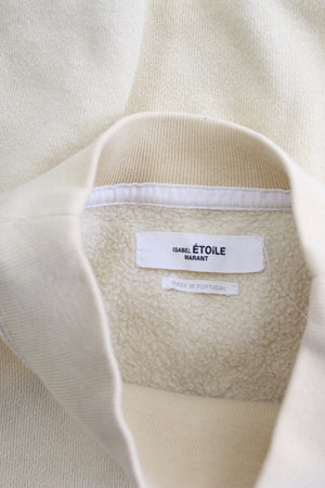 Isabel Marant Etoile Moby Flocked-Logo Cotton-Blend Sweatshirt