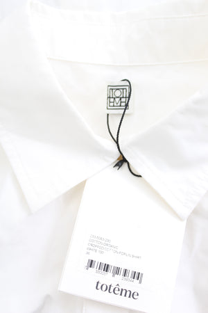 Toteme Cropped Cotton-Poplin Shirt