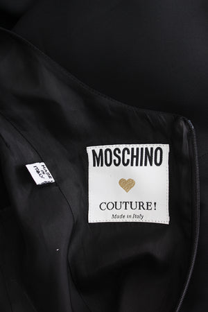 Vintage Moschino Couture Sleeveless Crepe Mini Dress