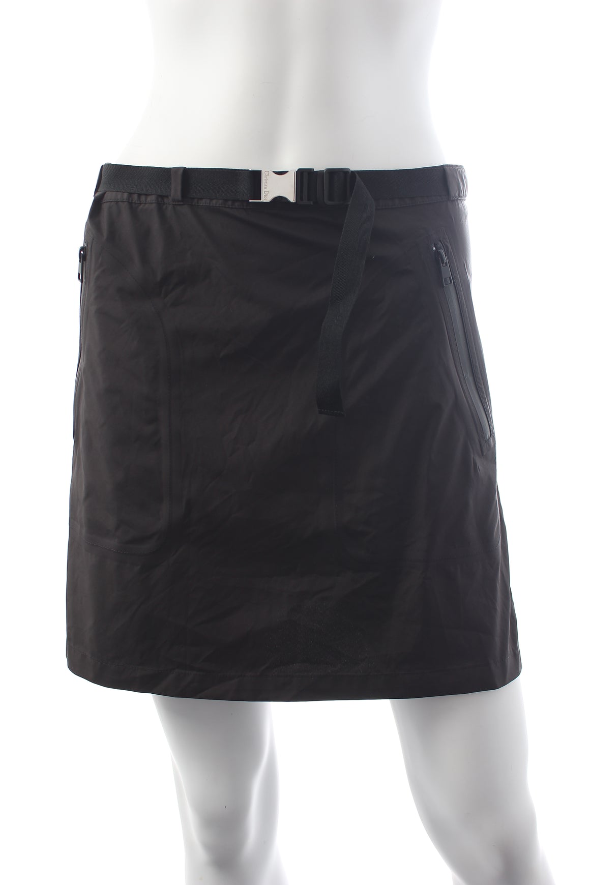 Dior Belted Utility Pleated Mini Skirt