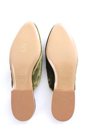 Le Monde Beryl Venetian Velvet Backless Mules