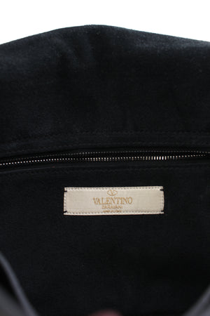 Valentino Rockstud Embellished Tassel-Trimmed Leather Shoulder Bag