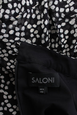 Saloni Isa Ruffled Silk Midi Dress