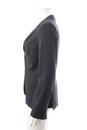 Veronica Beard Wool Jacquard Single Breasted Blazer