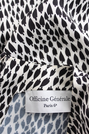 Officine Générale Francesca Satin Printed Blouse