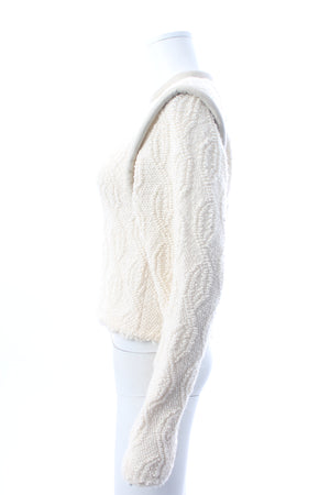 Isabel Marant Ladiva Leather-Trimmed Wool-Blend Bouclé Sweater