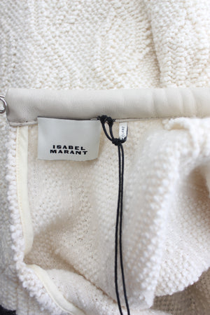 Isabel Marant Ladiva Leather-Trimmed Wool-Blend Bouclé Sweater