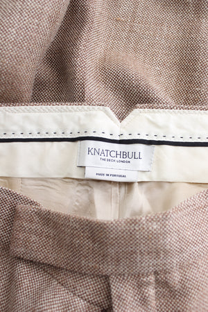 Knatchbull Straight Leg Trousers in Hopsack Mesh