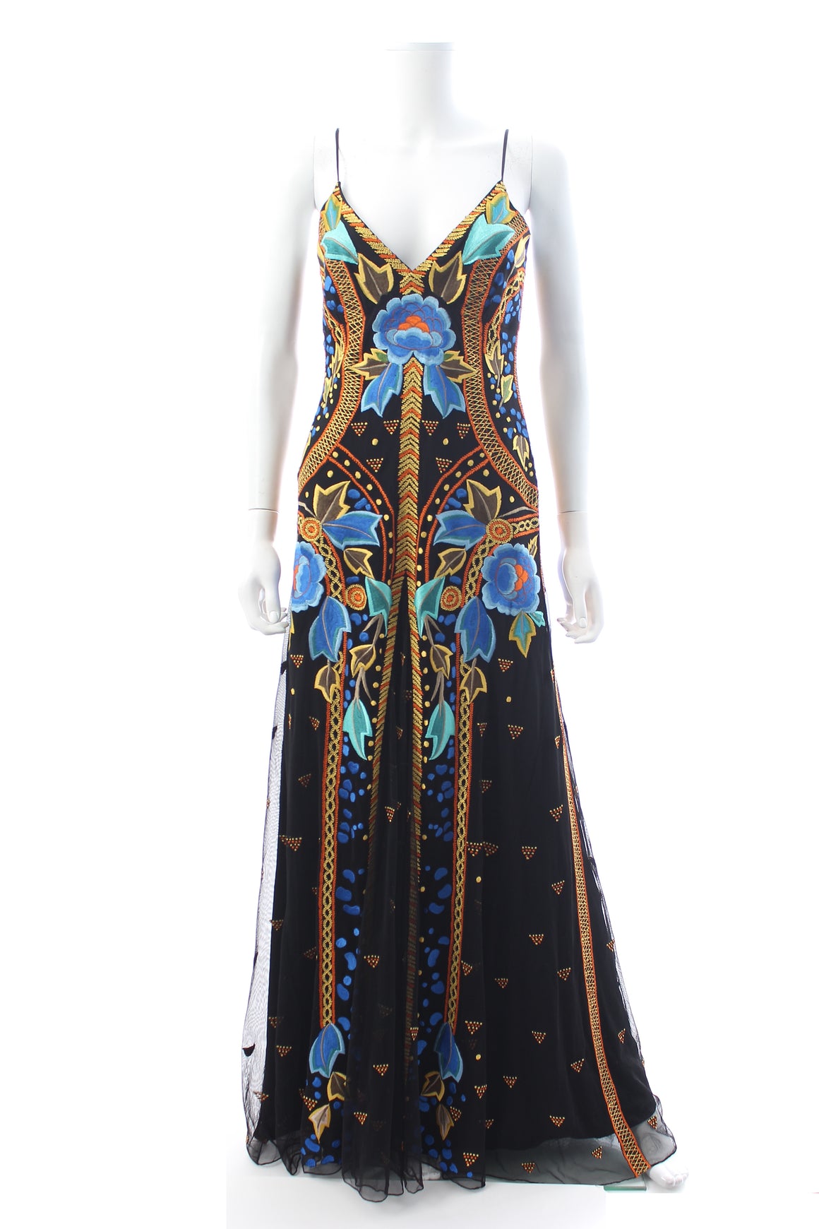 Temperley London Flutura Embroidered Tulle Maxi Dress