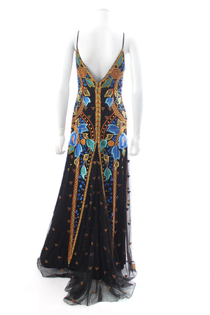 Temperley London Flutura Embroidered Tulle Maxi Dress