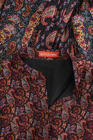 Altuzarra Lakshmi Asymmetric Paisley-Printed Pleated Midi Dress