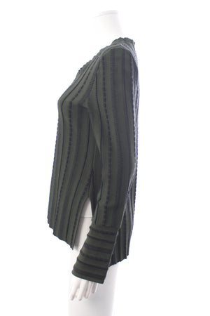 Fendi Embroidered Stitch Striped Sweater