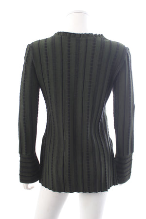 Fendi Embroidered Stitch Striped Sweater