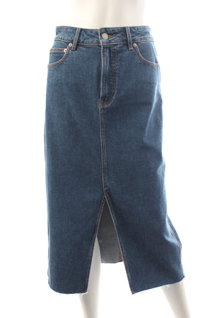 Veronica Beard Victoria Denim Midi Skirt