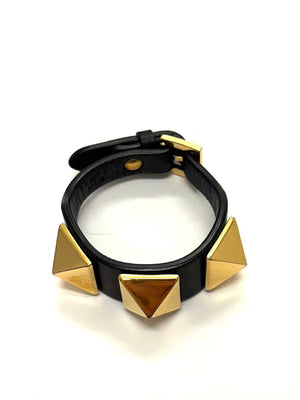 Valentino Roman Stud Leather Bracelet