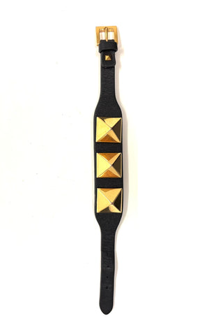 Valentino Roman Stud Leather Bracelet
